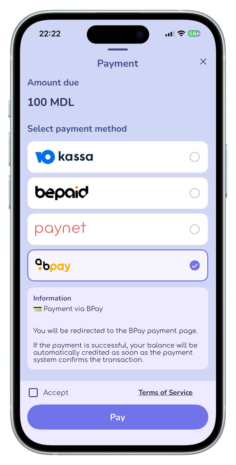 Buying a membership in the JustDoFit app